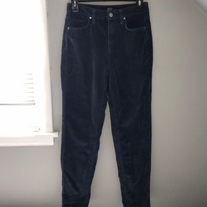 Mom high rise corduroy navy jeans